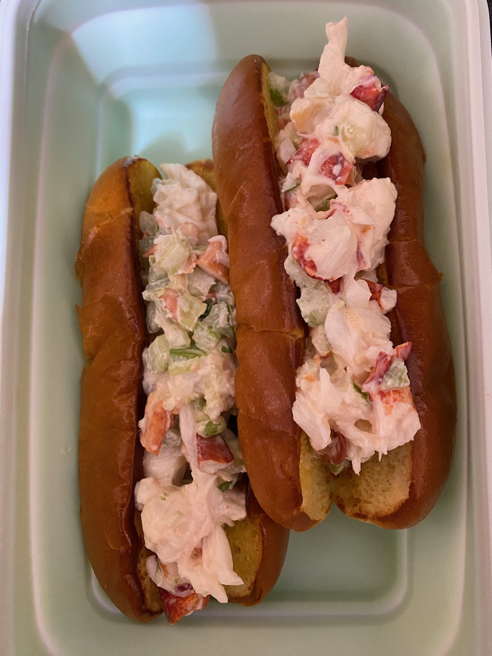 Homemade Lobster rolls on toasted Brioche
